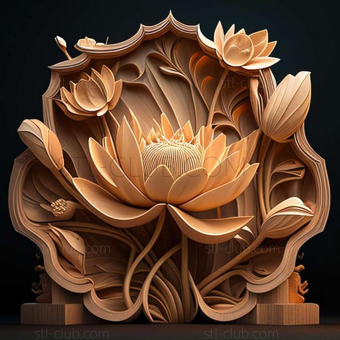 3D model lotus (STL)